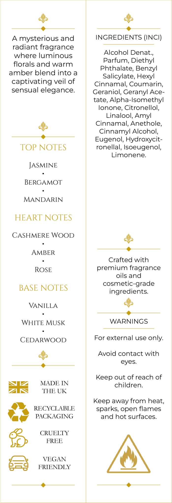 Cosmic Amber (300) 50ml Parfum For Her - Elysium Aromatherapy