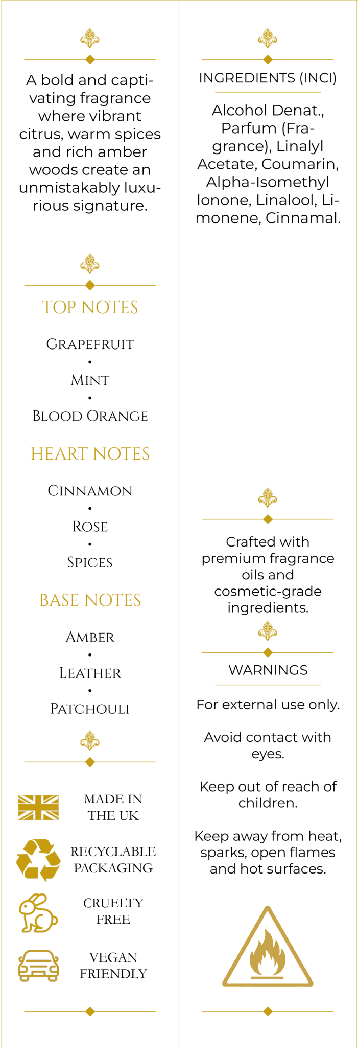 Liquid Gold (310) 50ml Parfum For Him - Elysium Aromatherapy