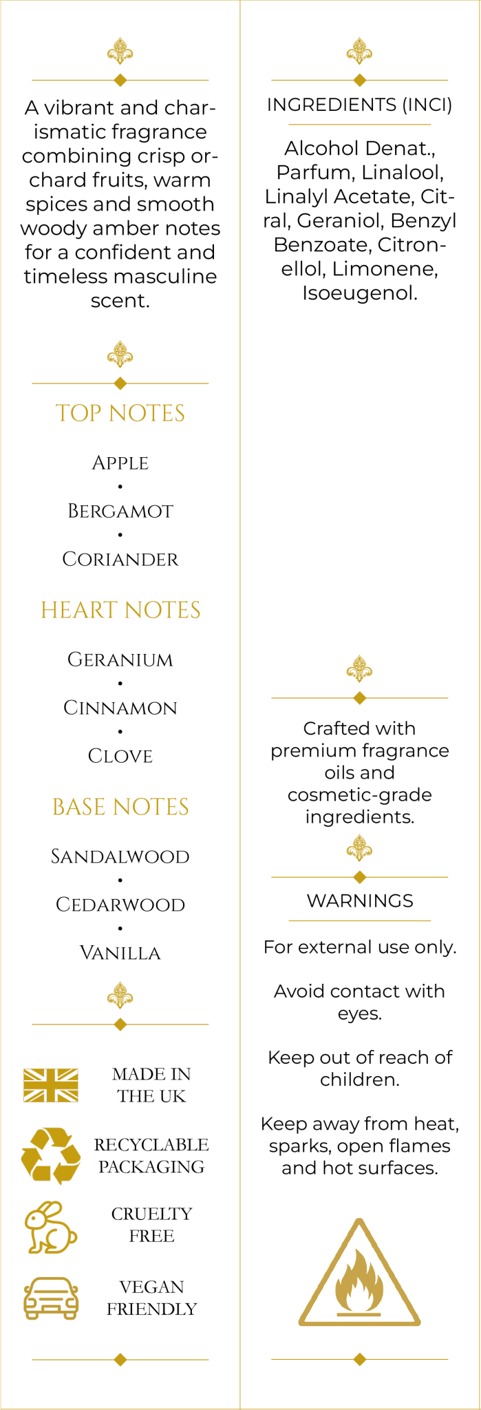 Amber Orchard (110) 50ml Parfum For Him - Elysium Aromatherapy