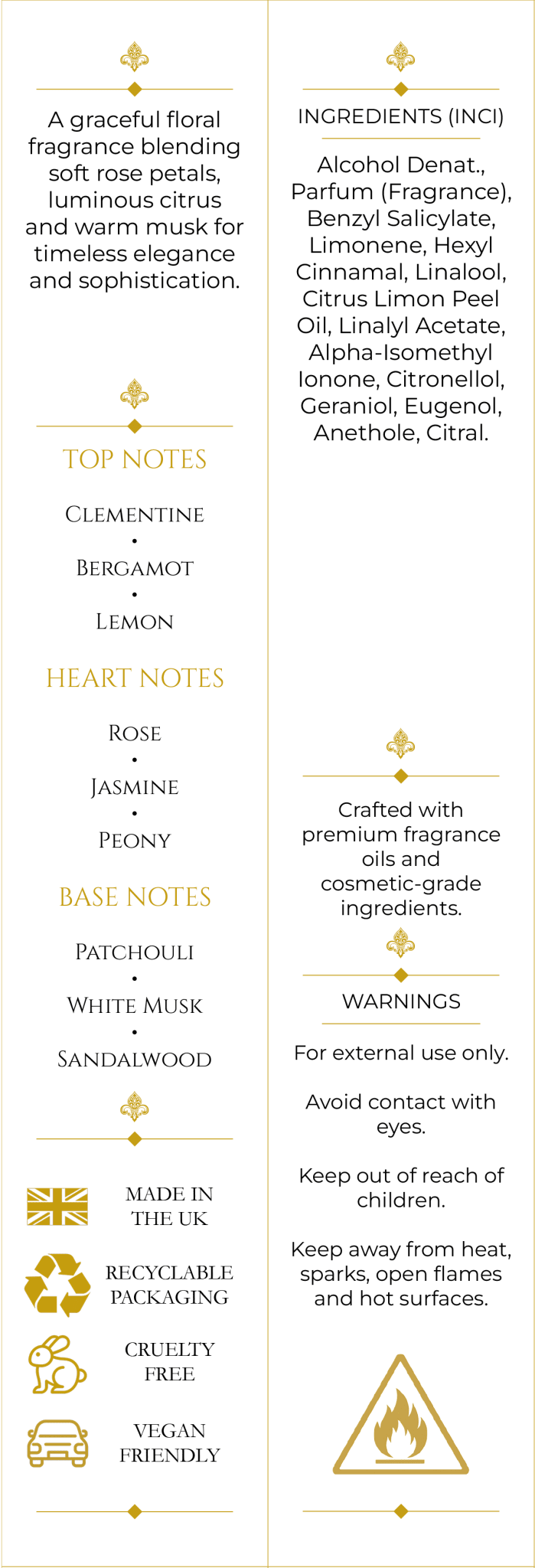 English Rose (120) 50ml Parfum For Her - Elysium Aromatherapy