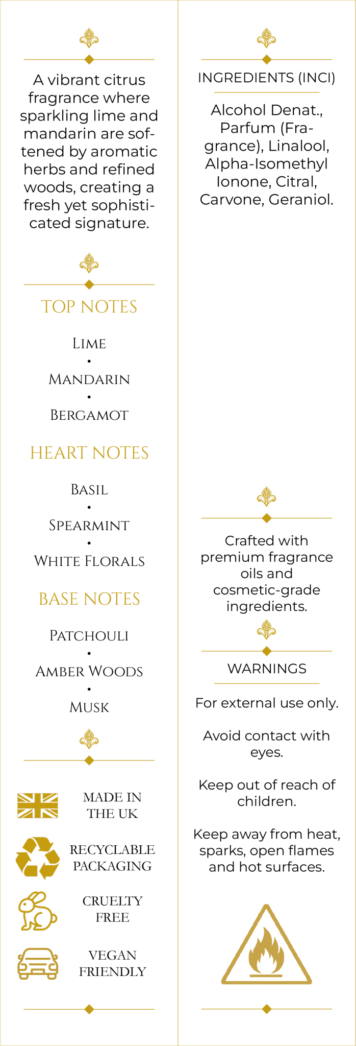 Lime & Mandarin (231) 50ml Parfum Unisex - Elysium Aromatherapy
