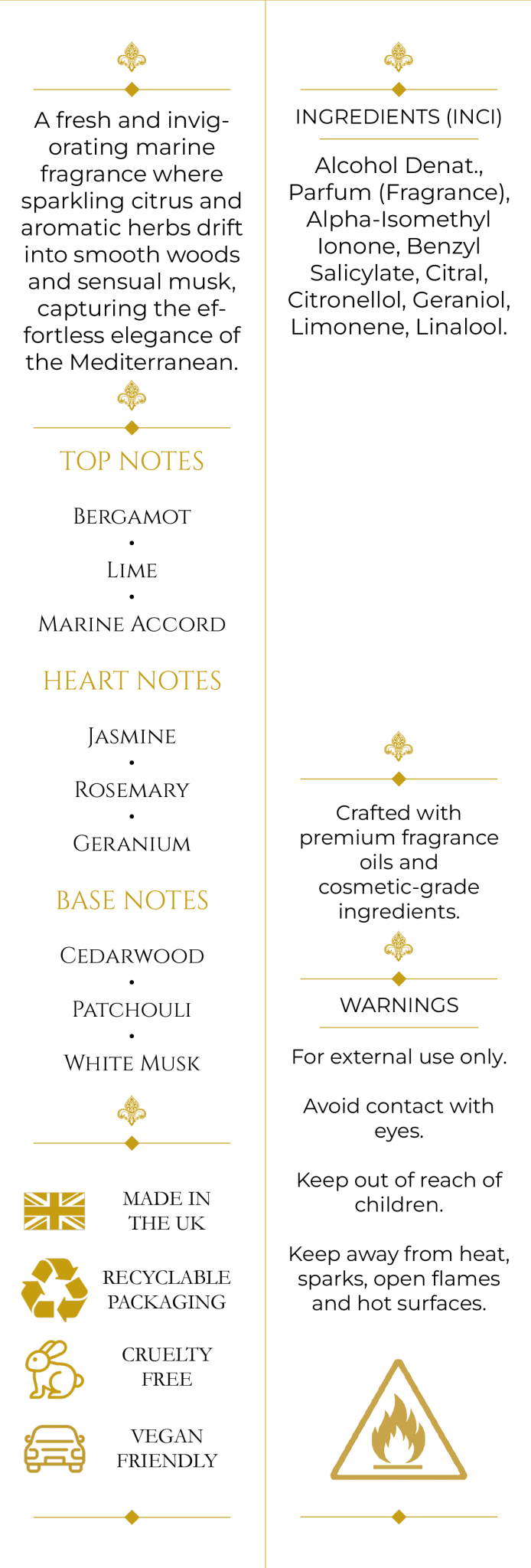 Ocean Mist (100) 50ml Parfum For Him - Elysium Aromatherapy