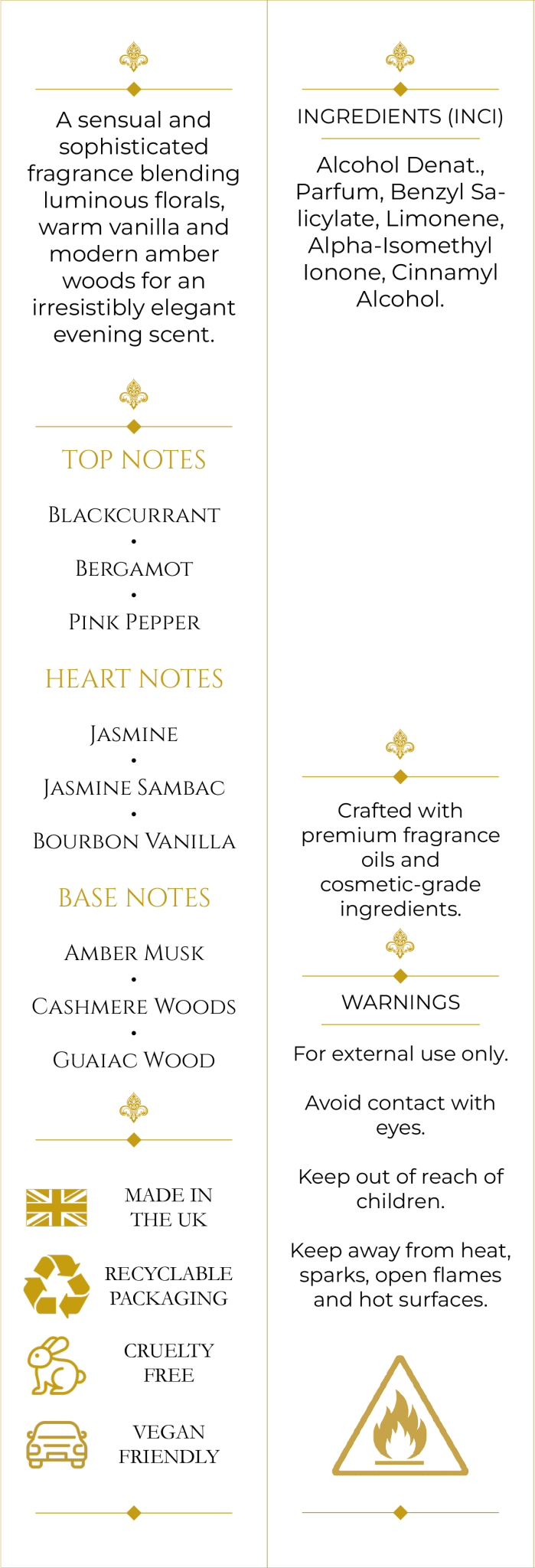 Roman Nights (340) 50ml Parfum For Her - Elysium Aromatherapy