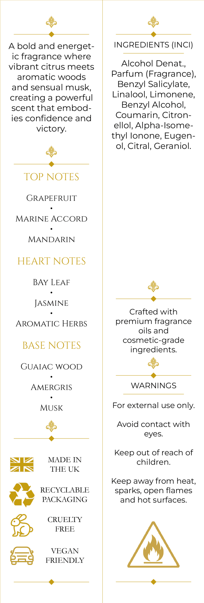 Victorious (314) 50ml Parfum For Him - Elysium Aromatherapy