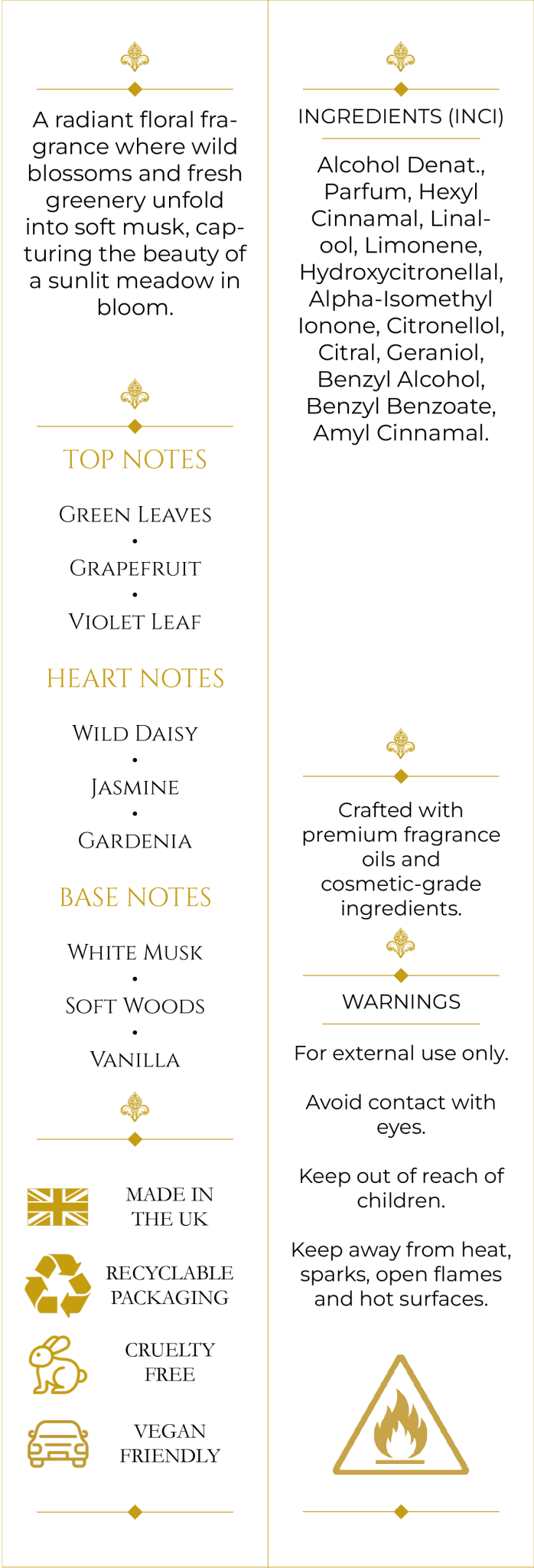 Wildflower Bloom (291) 50ml Parfum For Her - Elysium Aromatherapy